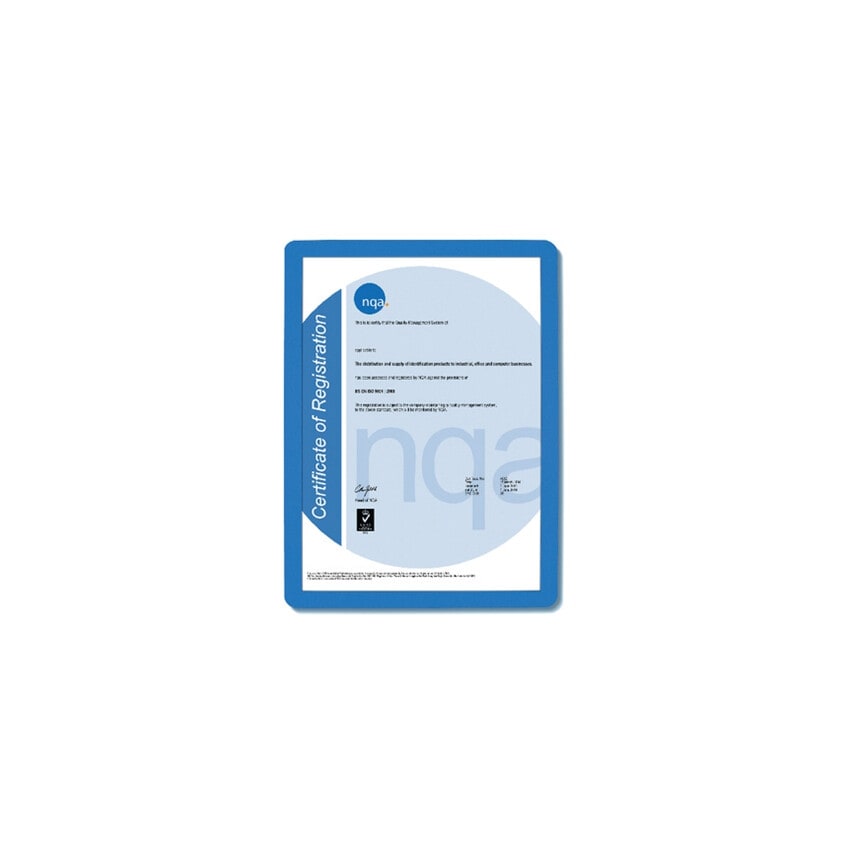 Beaverswood Frames 4 Docs Self-adhesive A4 Blue (Pack-10)