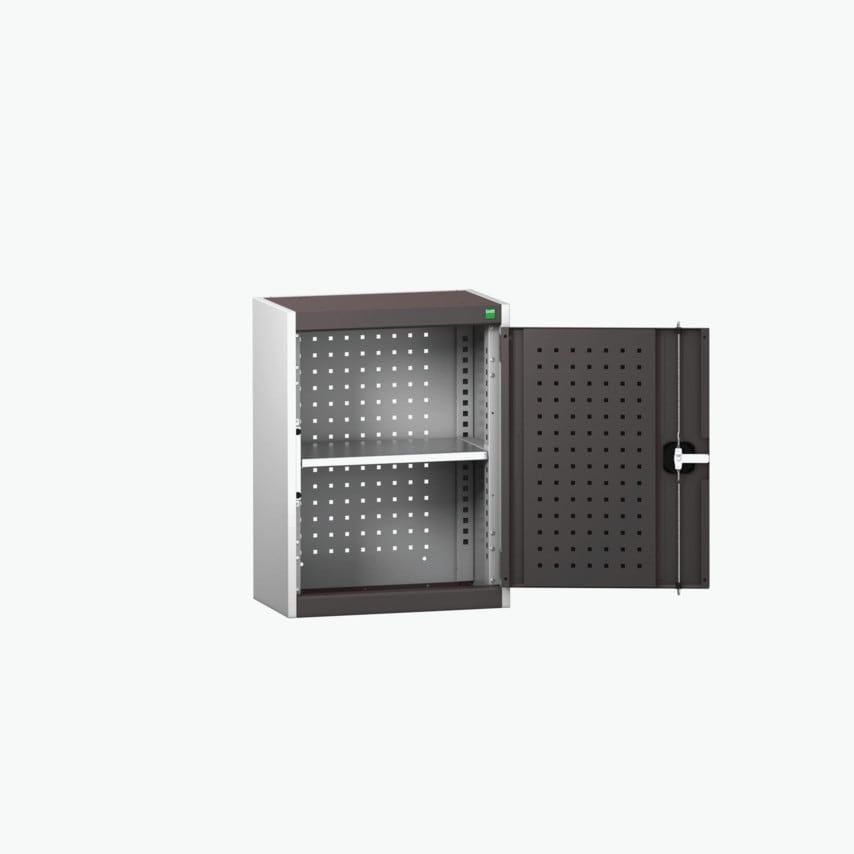 Bott Cubio Perfo Wall Cupboard 525 x 325 x 7001 Shelf - Light/Anthracite Grey