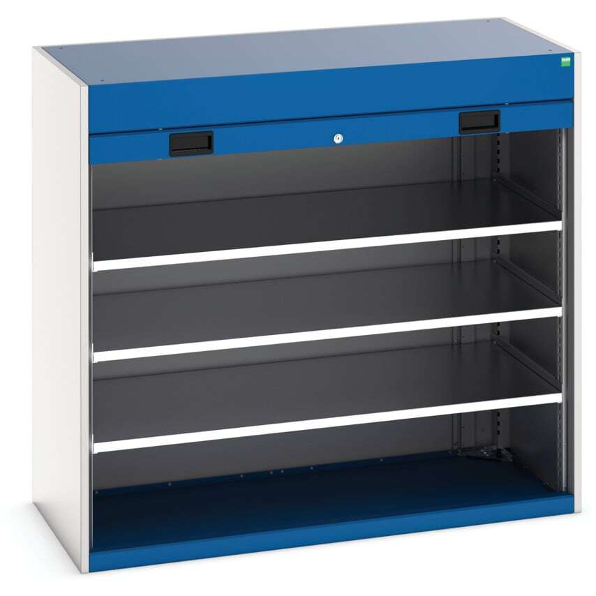 Bott Cubio SMR-13612-1 Roller Shutter Cupboard - Light Grey/Blue