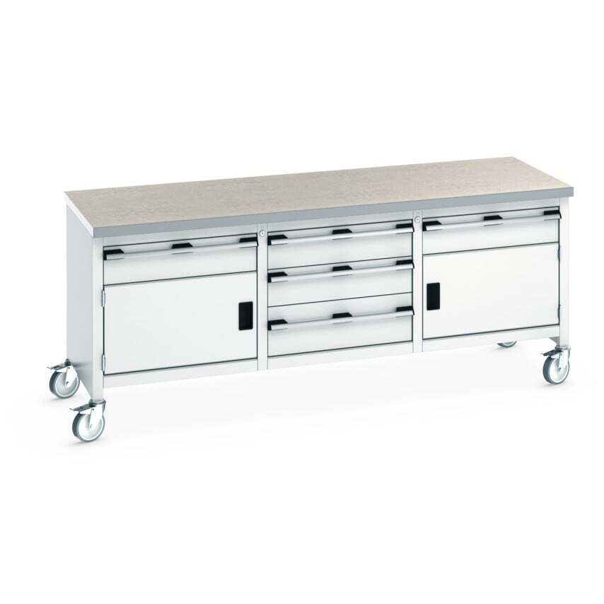 Bott Cubio KWR-2078-3.6 Mobile Storage Bench - Light Grey