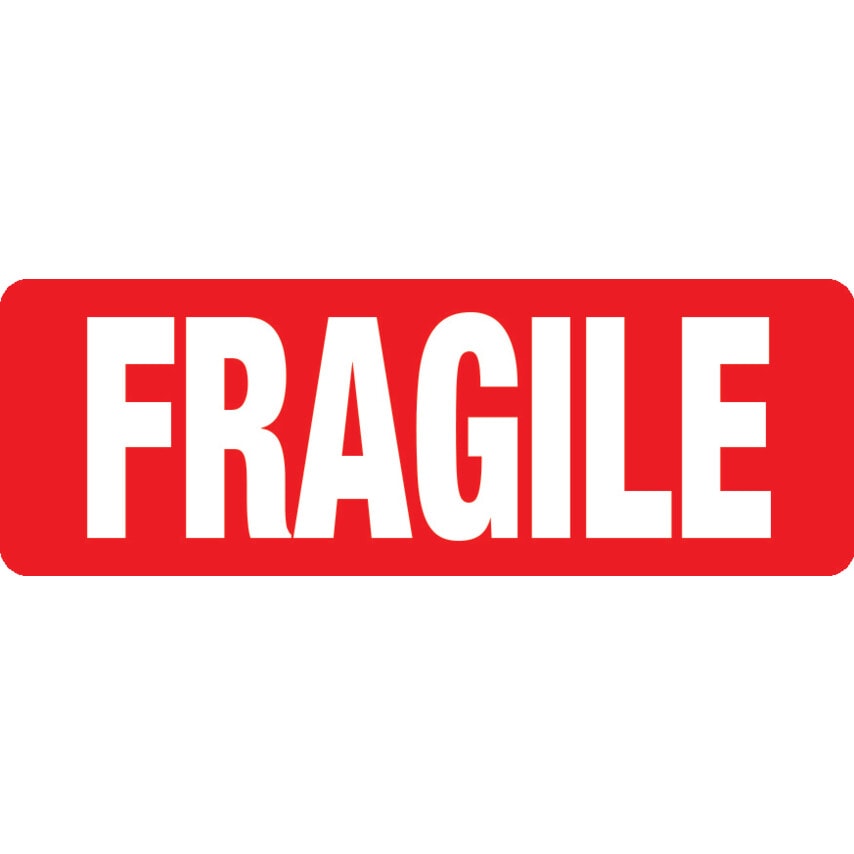 Southgate Adpac 89 x 32mm Fragile Labels (1000-Roll)