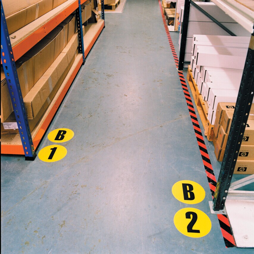 Beaverswood Floor Identification Marker 190mm Yellow/Black No.7