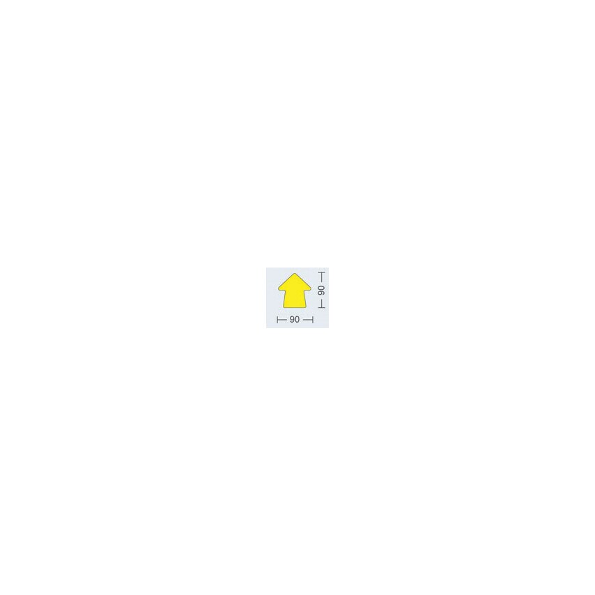 Beaverswood Floor Signalling 90mm High Yellow Arrow, Pack of 100