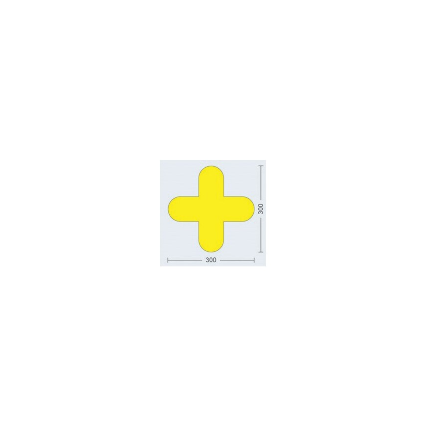Beaverswood Floor Signalling 300 x 300m M Green "+", Pack of 10