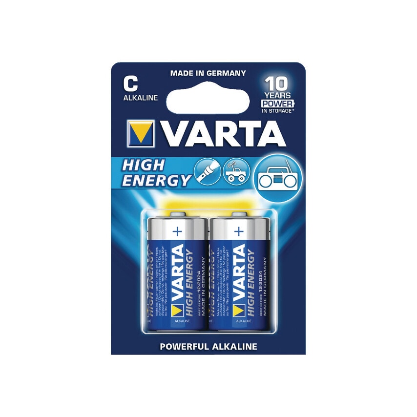 Varta 4914121412 C High Energy Alkaline Batteries Pack of 2