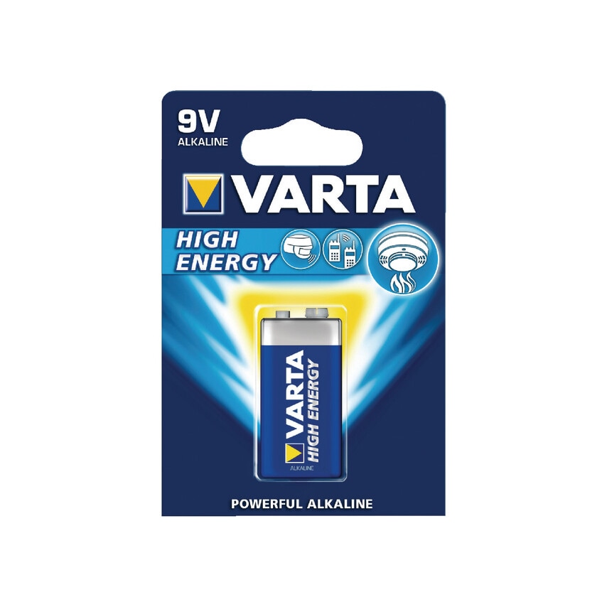 Varta 4922121411 9V High Energy Alkaline Batteries