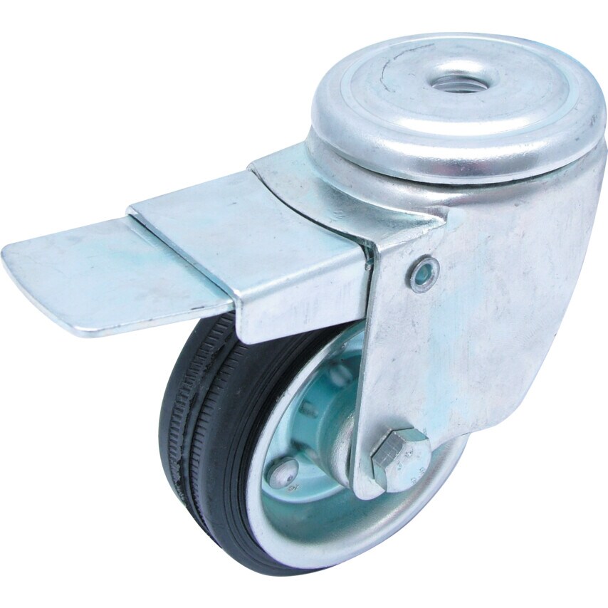 Atlas Workholders 200mm B/H Swivel Castor B/R Tyre & Brake