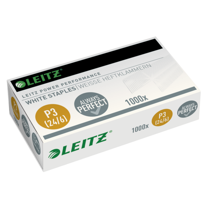 Leitz Power Performance P3 Staples 24/6, White (1000) - Outer Carton- you get 10