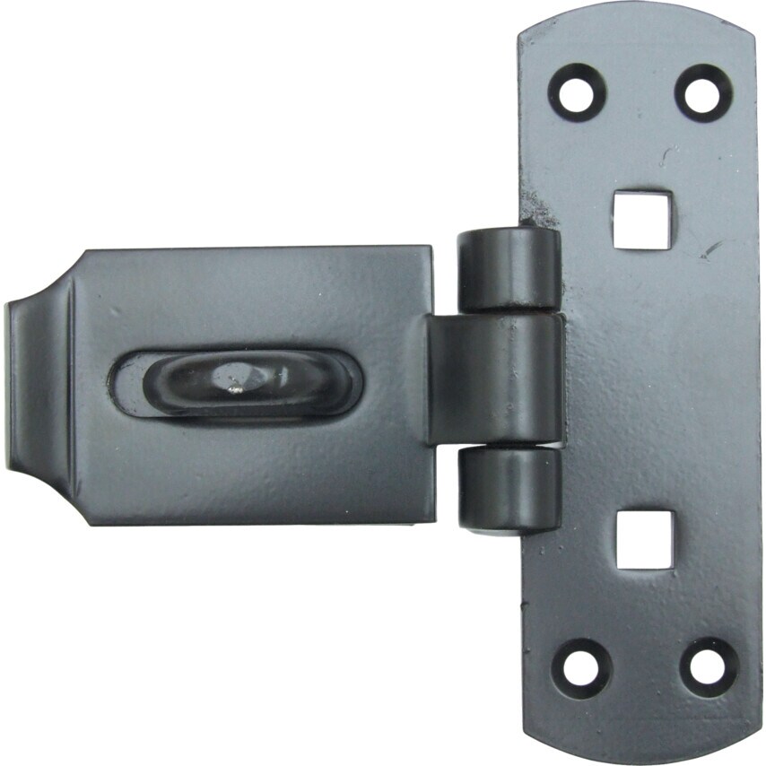 Shop Matlock 150MM Heavy Duty Vertical Hasp & Staple Black Hasps