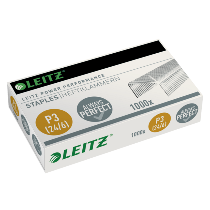 Leitz Power Performance P3 Staples 24/6, Perfect Stapling Results for Up to 30 S