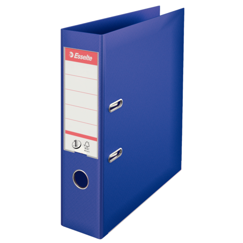 Esselte No.1 Plastic Lever Arch File A4 75MM - Violet - Outer Carton of 10