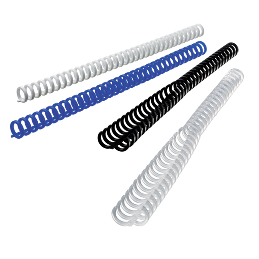 GBC ClickBind Ring Coils 34 Ring 8mm Frost Clear (Pack 50)