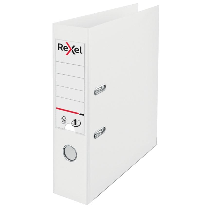 Rexel A4 Lever Arch File, White, 75MM Spine Width, Choices No.1 Power - Outer Ca