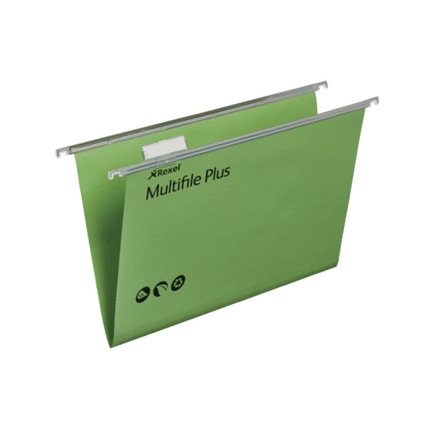 Rexel Foolscap Suspension Files with Tabs and Inserts for Filing Cabinets, 15MM