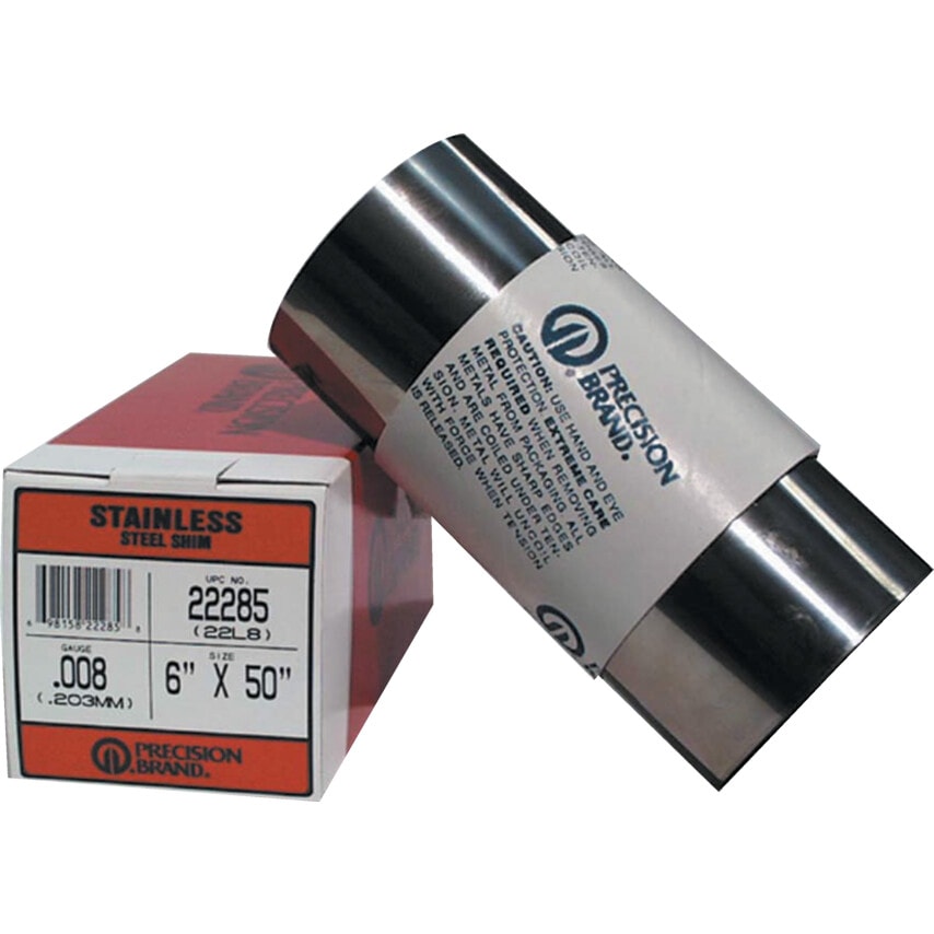 Precision Brand 0.0080"x6"x50" STAINLESS STEEL SHIM