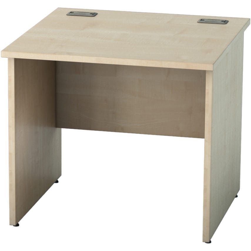 Lee & Plumpton Satellite 800mm Panel End Standard Desk Maple