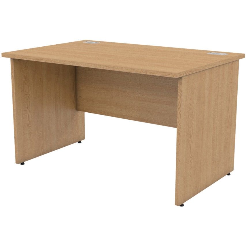 Lee & Plumpton Satellite 1200mm Panel End Standard Desk Light Oak