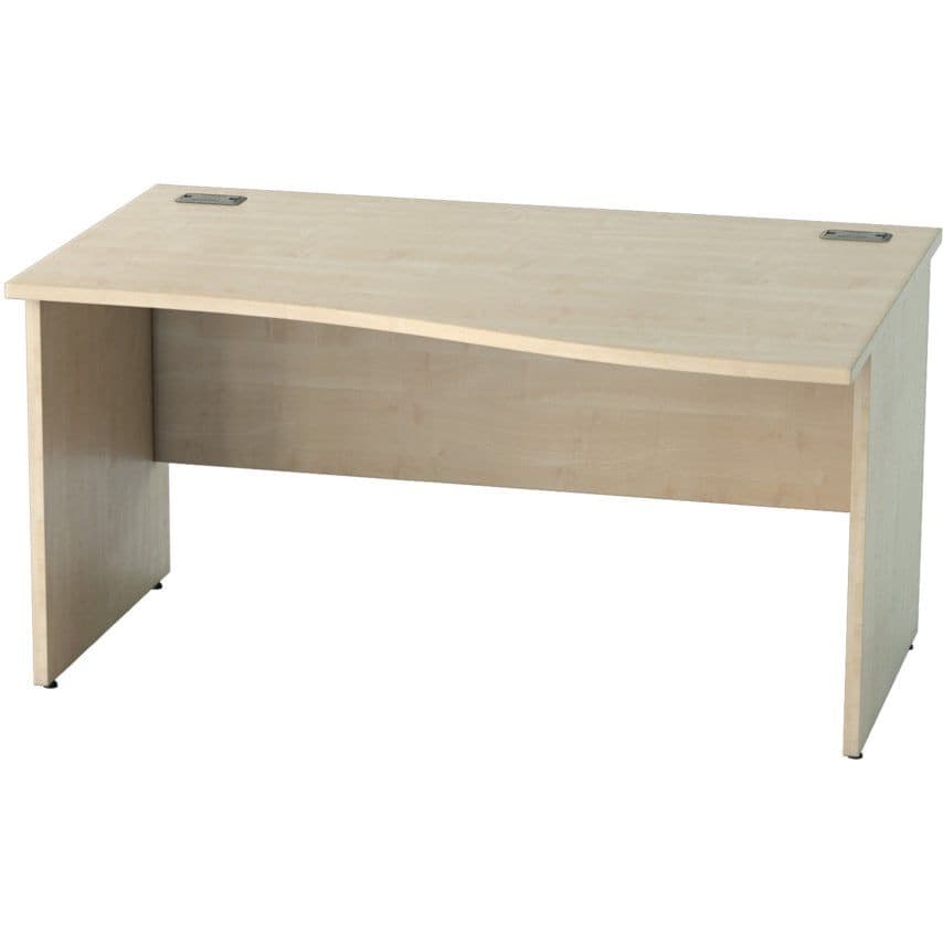 Lee & Plumpton Satellite 1400mm RH Wave Panel End Desk Maple