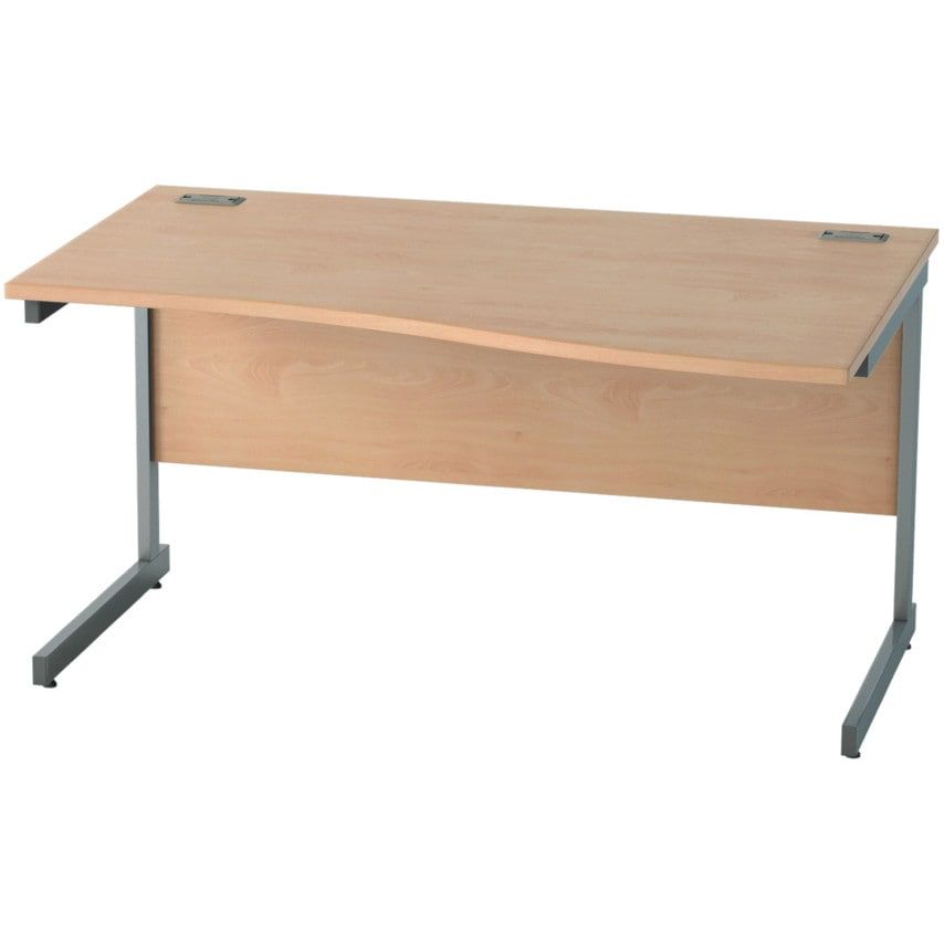 Lee & Plumpton Satellite 1400mm RH Single Cant Wave Desk Beech