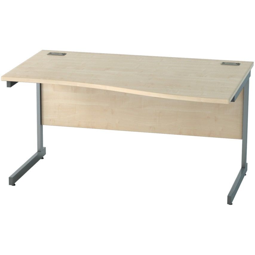 Lee & Plumpton Satellite 1400mm RH Single Cant Wave Desk Maple