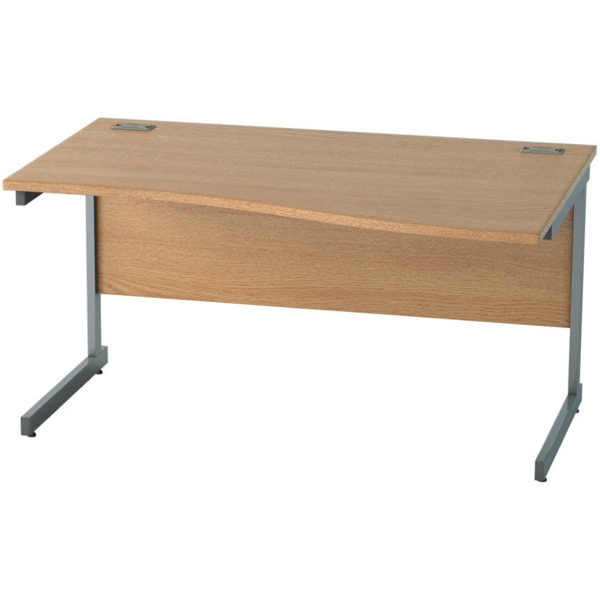 Lee & Plumpton Satellite 1400mm RH Single Cant Wave Desk Light Oak