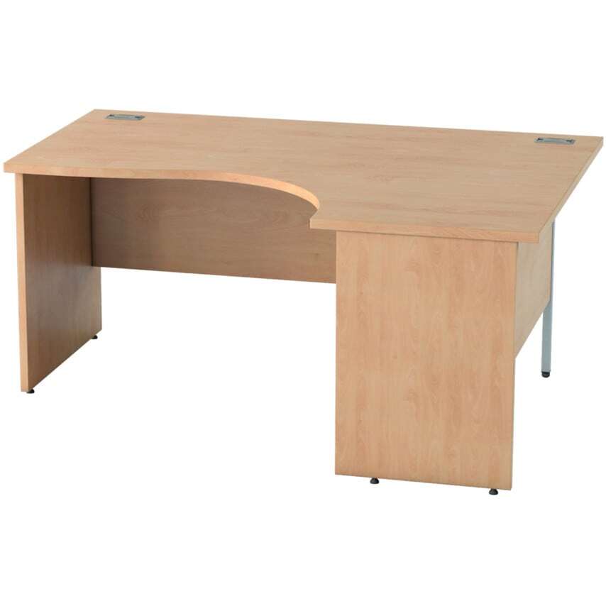 Lee & Plumpton Satellite 1600mm LH Panel End Crescent Desk Light Oak
