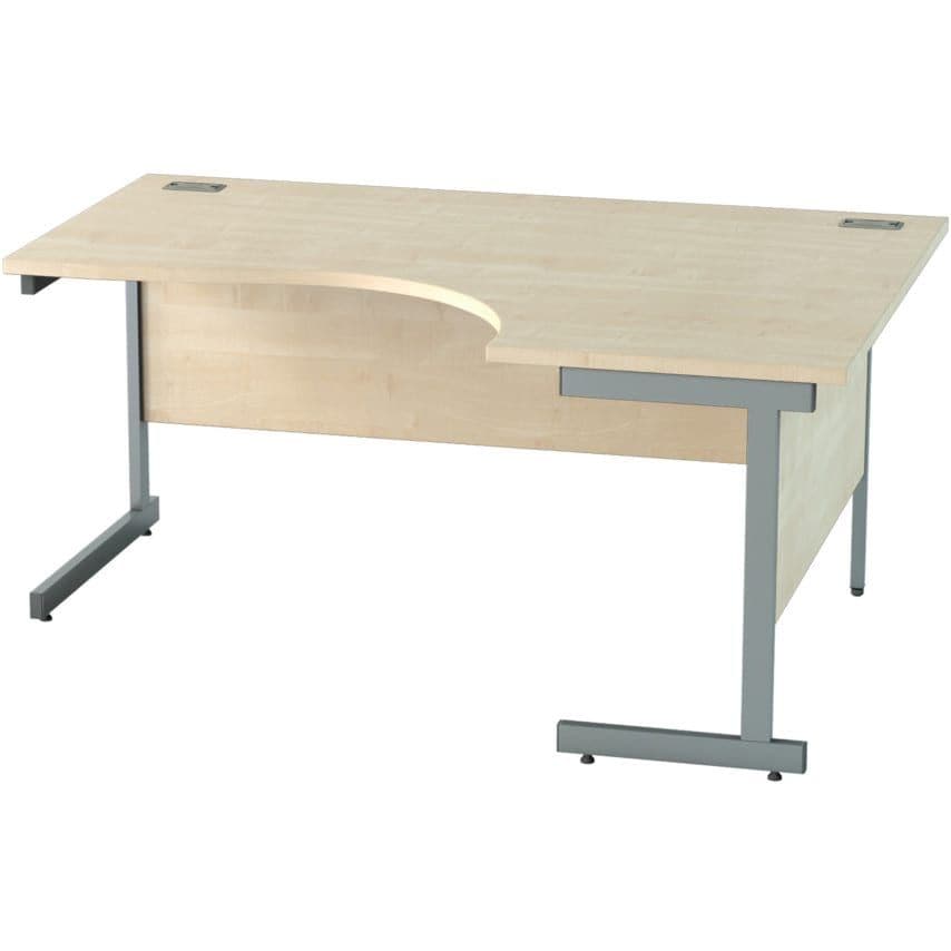 Lee & Plumpton Satellite 1600mm RH Single Cant Crescent Desk Maple