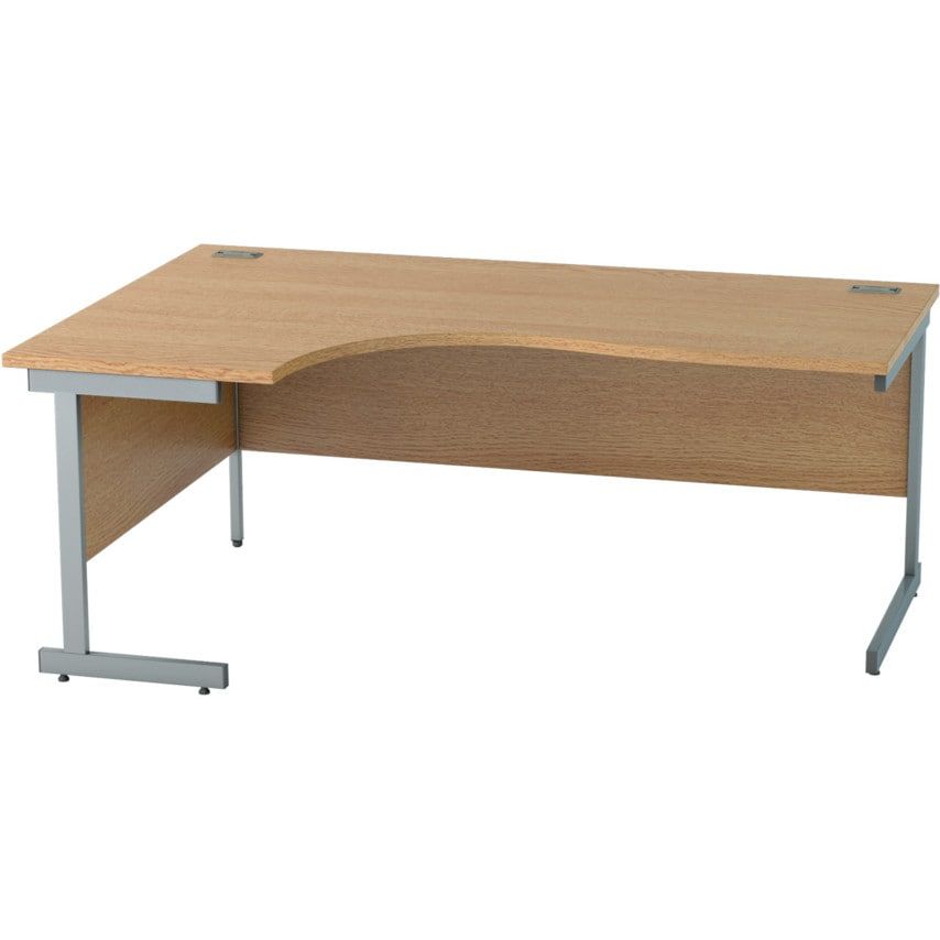 Lee & Plumpton Satellite 1800mm LH Single Cant Crescent Desk Light Oak