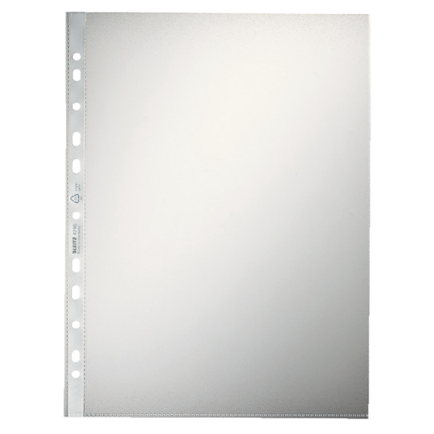 Leitz High Quality Pocket Embossed, Clear, 0.09 mm Polypropylene. A4.- you get 5