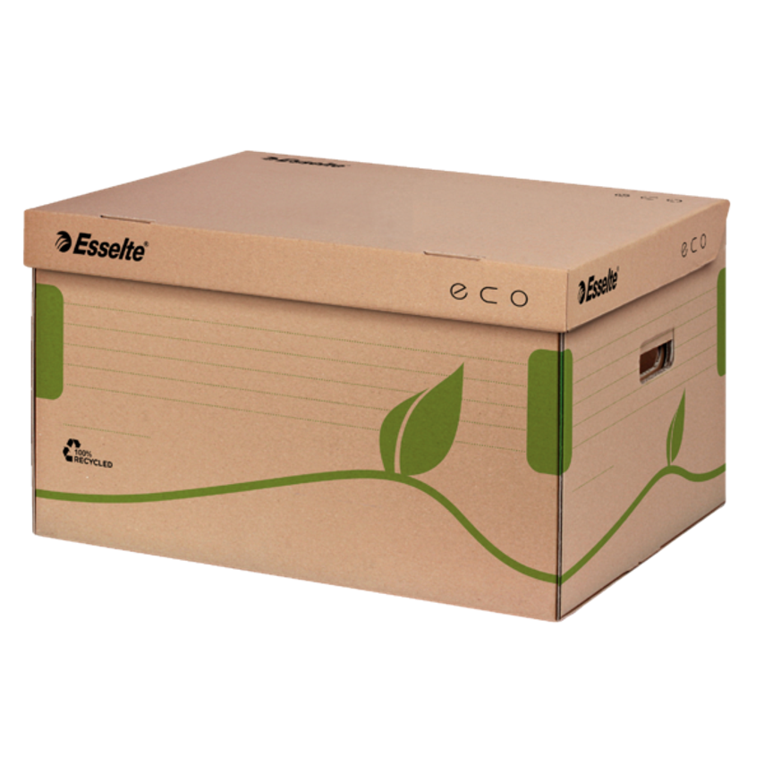 Esselte Eco Storage and Transportation Box, 5 X 80MM - Brown- you get 10