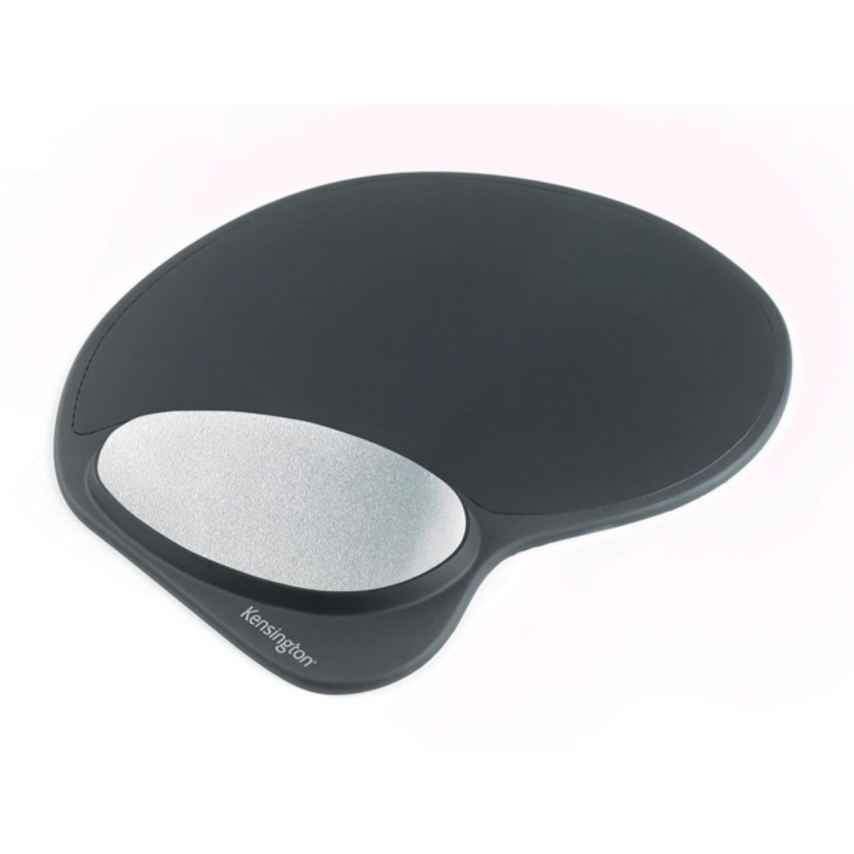 Memory Gel Mouse Pad with Integral Wrist Rest Grey