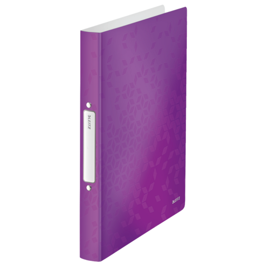 Leitz WOW Ring Binder A4 Polypropylene 2 O-Ring 25MM Purple - Outer - you get 10