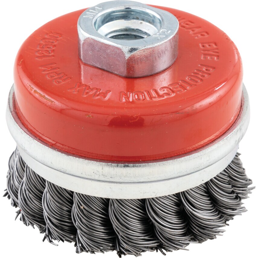 York 100 X 22MM Twist Knot Cup Brush 50 SWG - Plain Bore