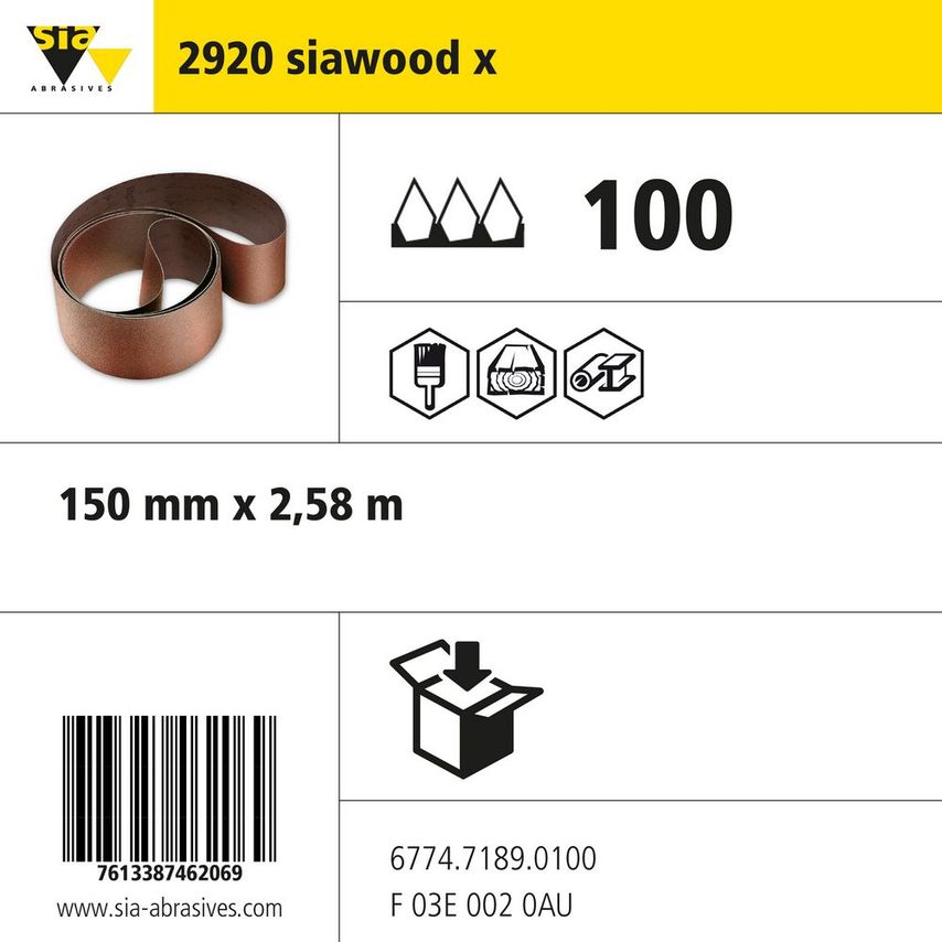 2920 Siawood X - Narrow, Edge and Long Belts (Width 25-399 mm/Length Up To 8500 mm)