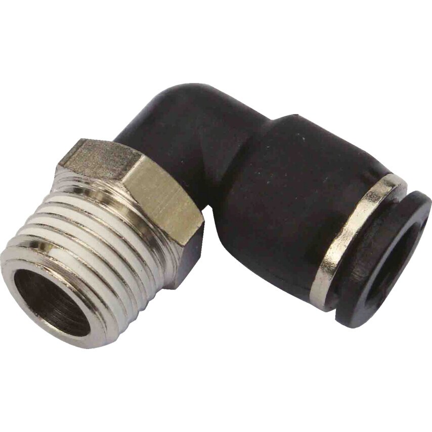 Push-Fit Pneumatic Fittings - Elbow Connector to Male Taper