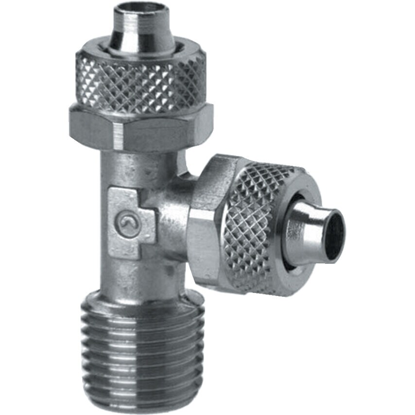 Camozzi 1420 8/6-1/8 Male Stud Run Tee Taper