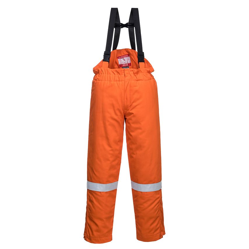Portwest FR Anti-Static Winter Salopettes, Orange, XXL, Regular