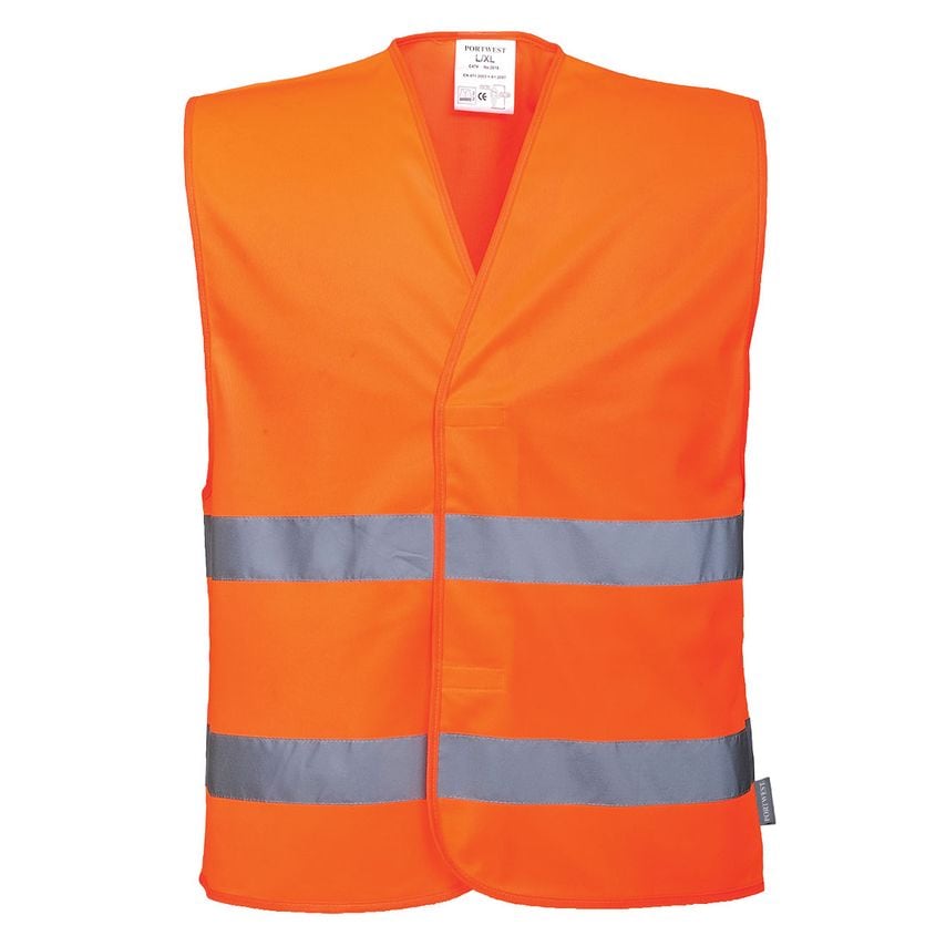 Portwest Hi-Vis Two Band Vest, Orange, L/XL, Regular