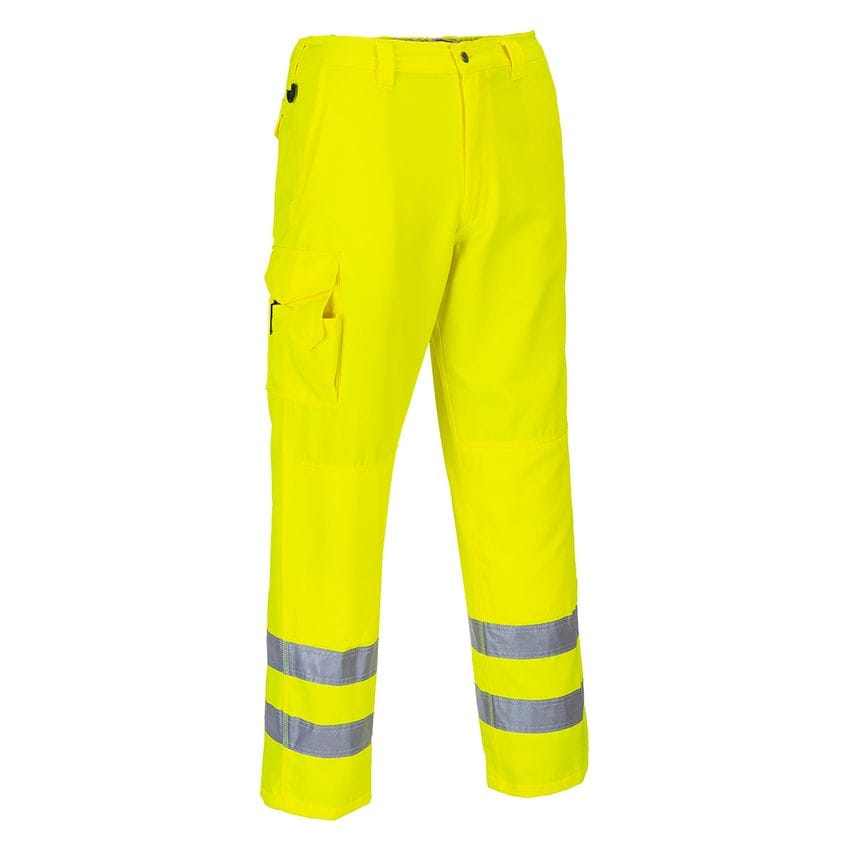 Portwest Hi-Vis Work Trousers, Yellow, 4XL, Regular