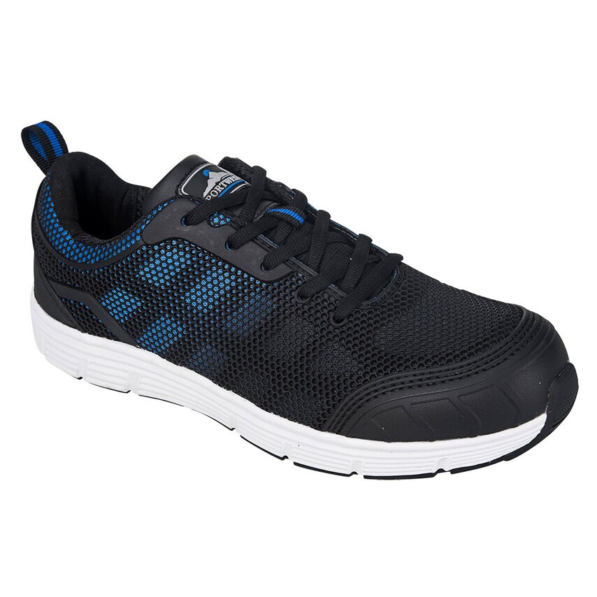 Portwest Steel Textile Trainer S1P FO SR, Black/Blue, 38, B