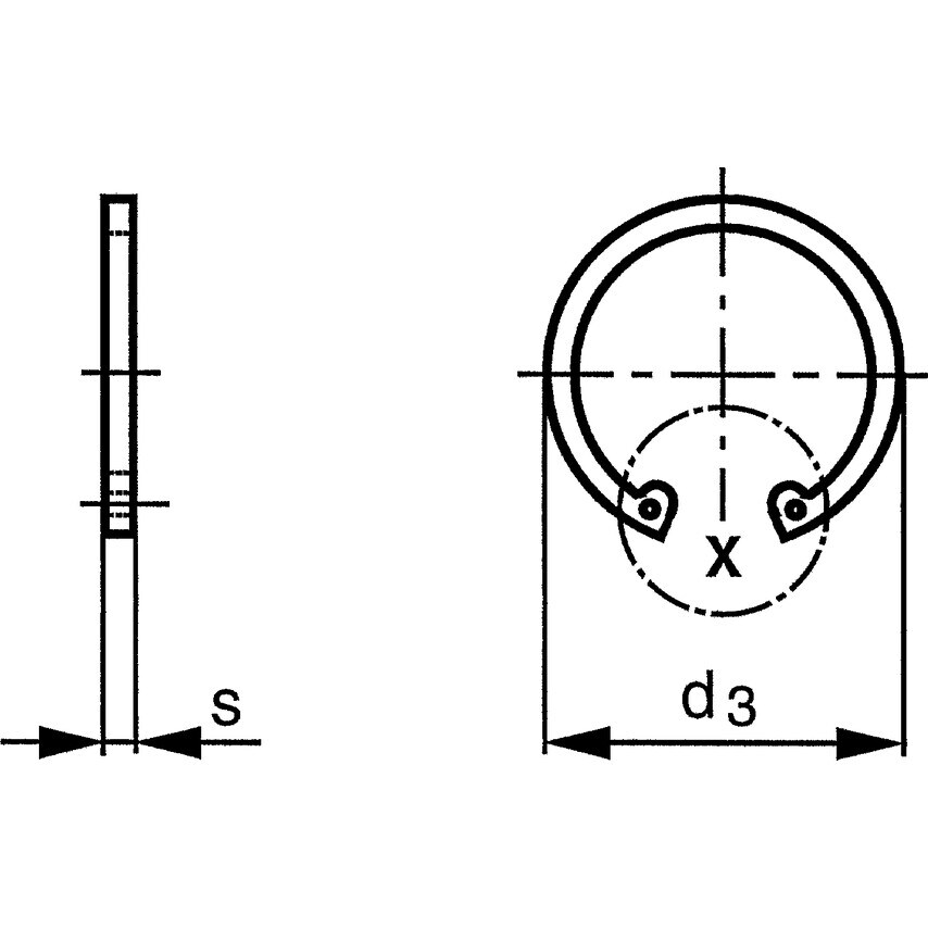 Qualfast 90MM St/St Internal Circlip DIN472 (BX-1)