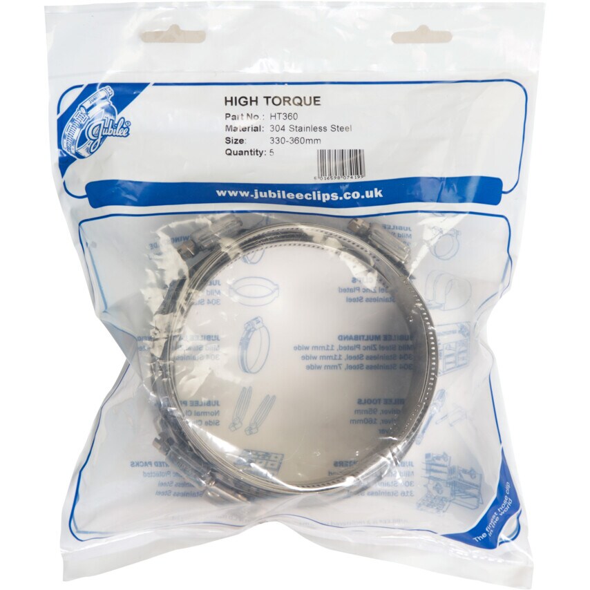 Jubilee HT260 230-260MM 304 St/Steel High Torque Hose Clip