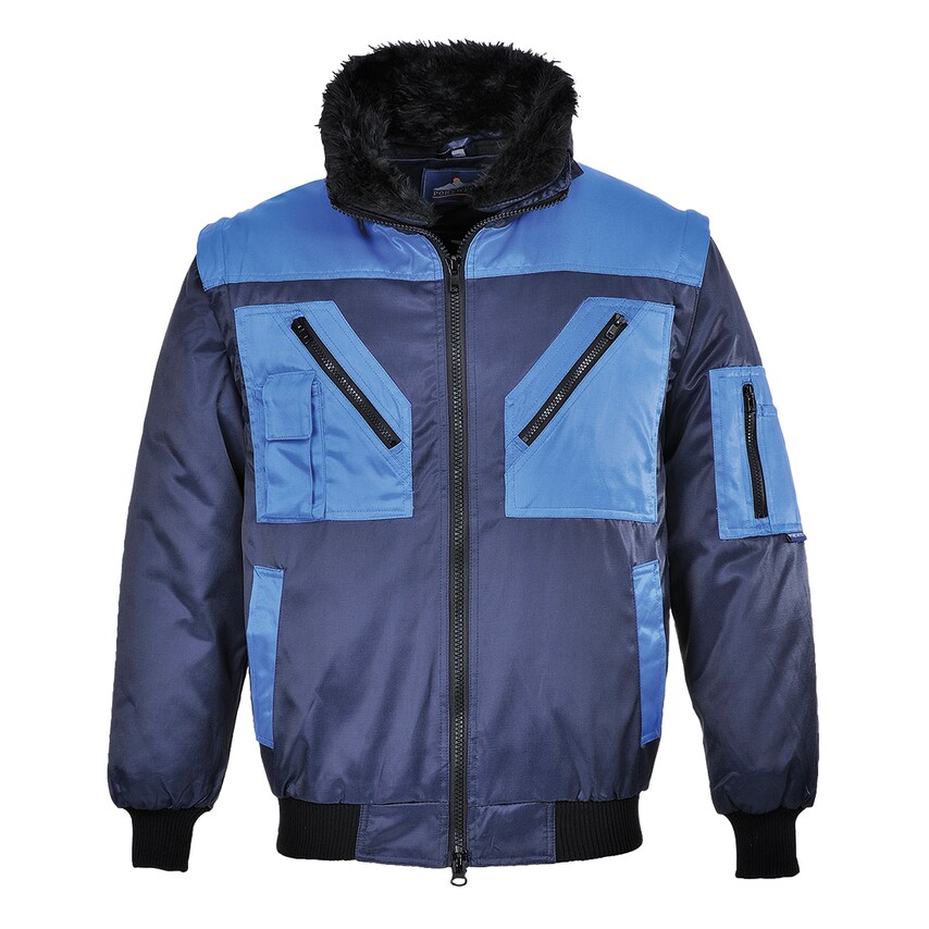 Portwest Two Tone Pilot Jacket, Navy, XXXL, Regular
