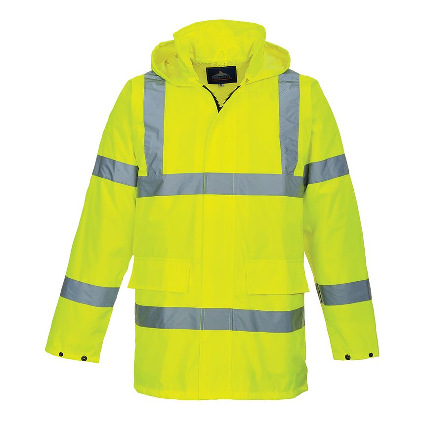 Portwest Hi-Vis Rain Lite Traffic Jacket, Yellow, XL, Regular