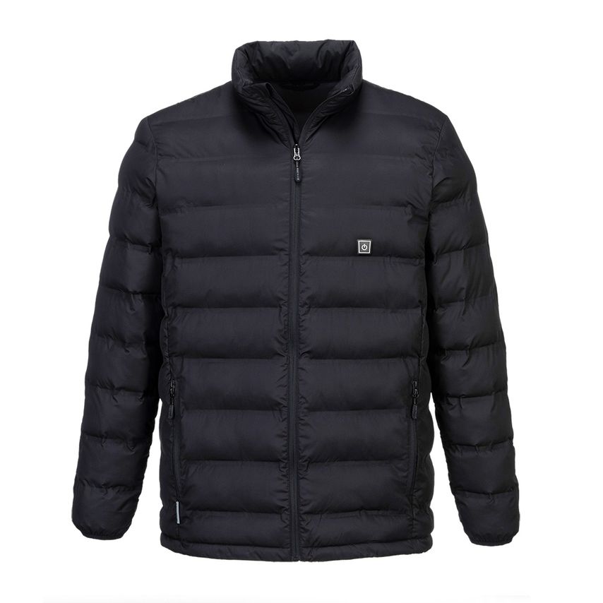 Portwest Ultrasonic Heated Tunnel Jacket, Black, XXXL, Regular