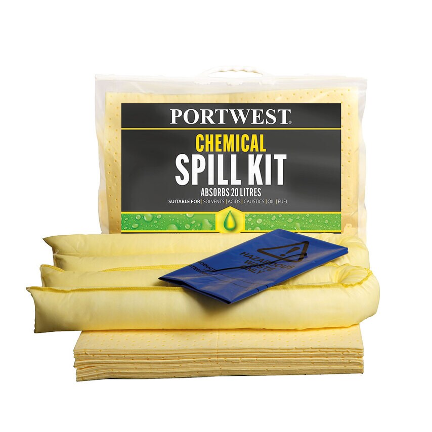 Portwest 20 Litre Chemical Kit, Yellow, Regular