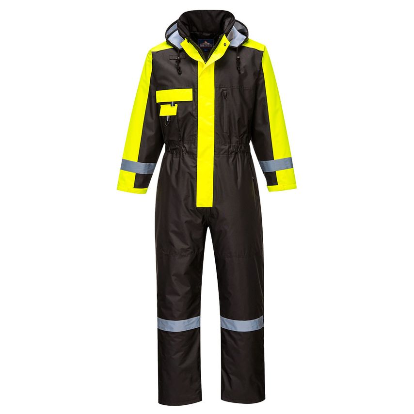 Portwest Winter Coverall, Black, Large, Regular