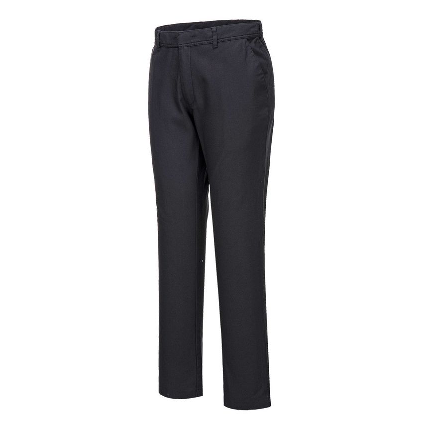 Portwest WX2 Eco Stretch Slim Chino Trousers, Black, 28, Regular