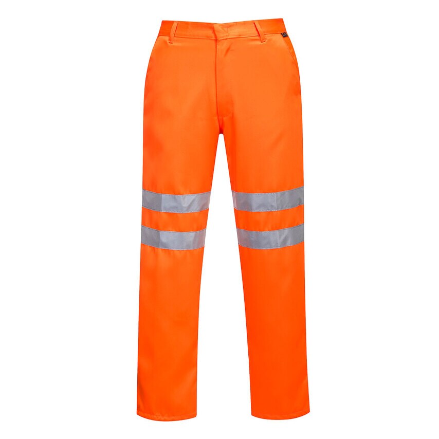 Portwest Hi-Vis Polycotton Service Trousers, Orange Tall, Large, Tall