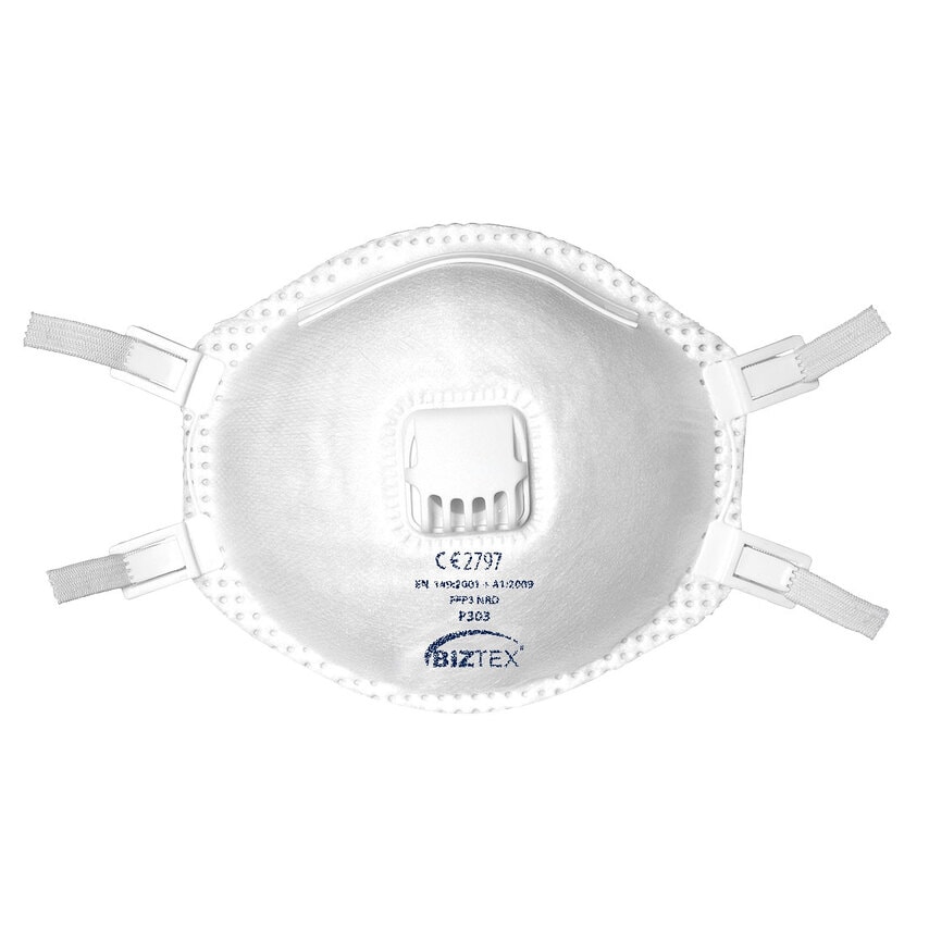 Portwest FFP3 Valved Dolomite Respirator (Pk10), White, Regular
